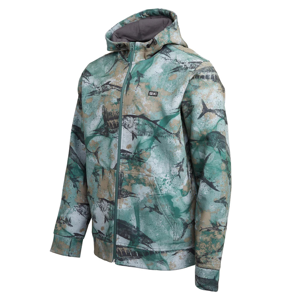 Grander Zip Softshell Open Seas Green 1