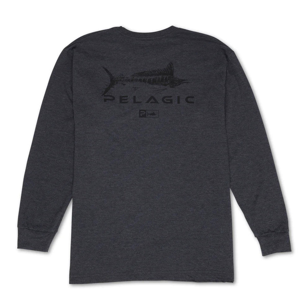 Gyotaku L/S Fish Heather Charcoal 1