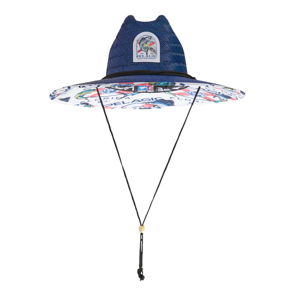 Baja Straw Hat Wahoo Navy – Pelagic Gear Africa®