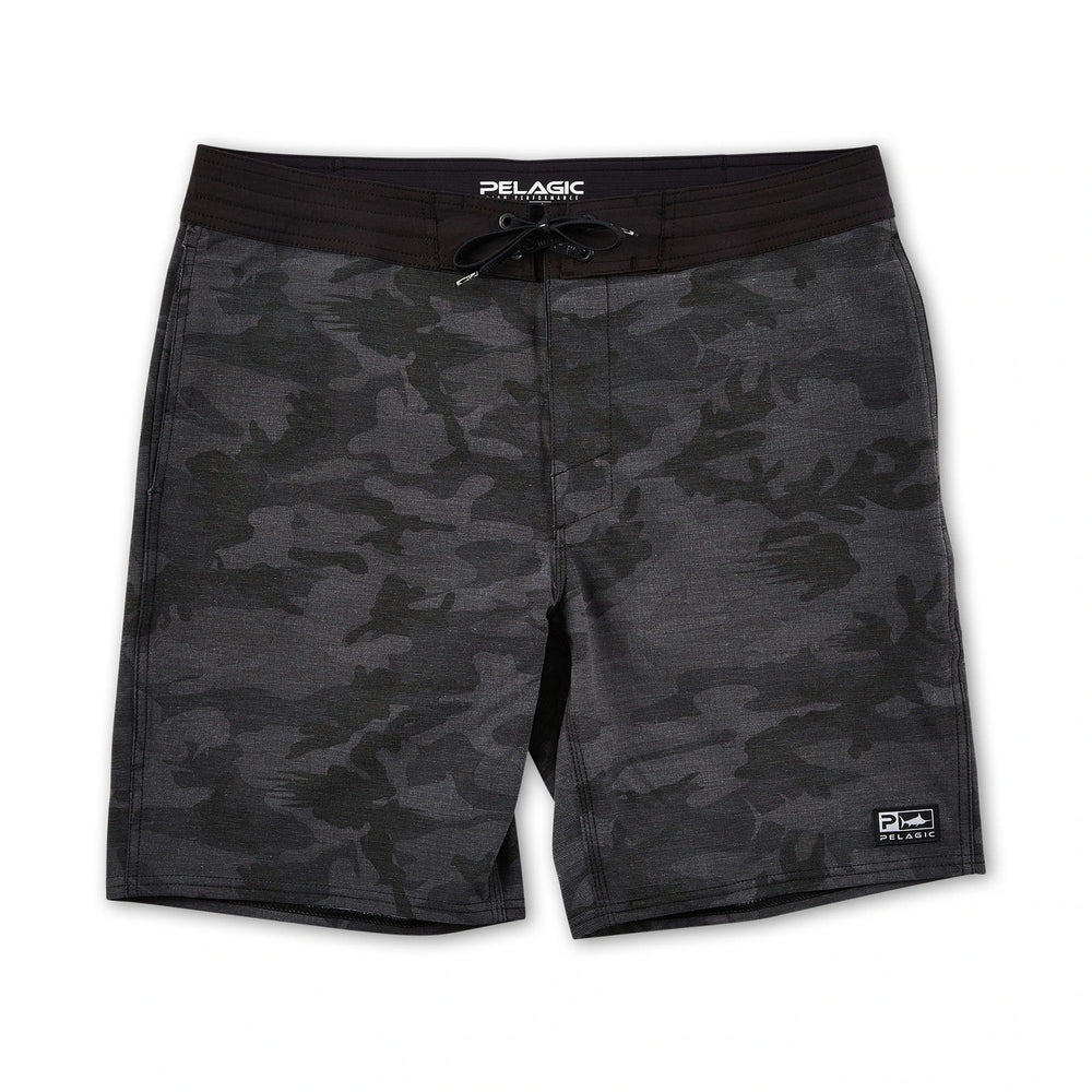 Deep Drop Boardshort Fish Camo Black 1