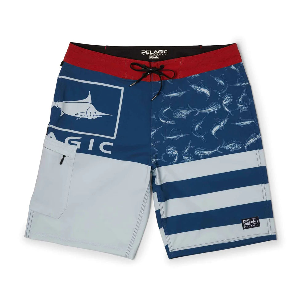 Blue Water Boardshorts Americamo Smokey Blue 1