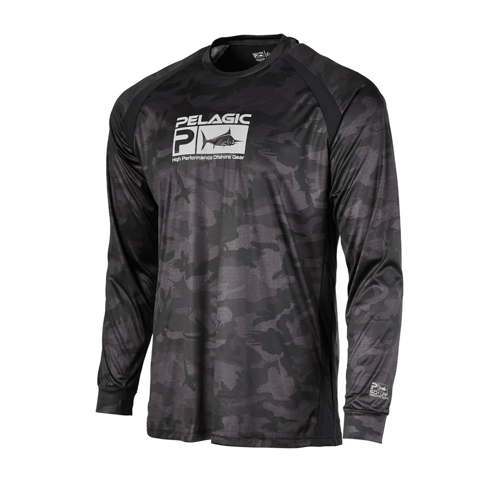 Vaportek Performance L/S Fish Camo Black 1