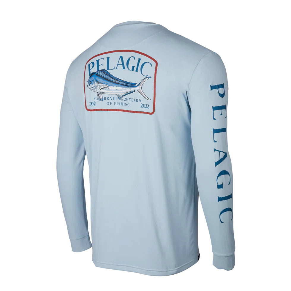 Aquatek Performance L/S Game Fish Dorado Light Blue 1