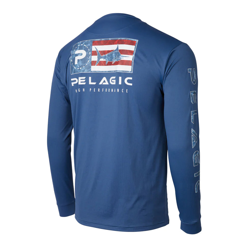 Aquatek Performance L/S Icon Americamo Smokey Blue 1