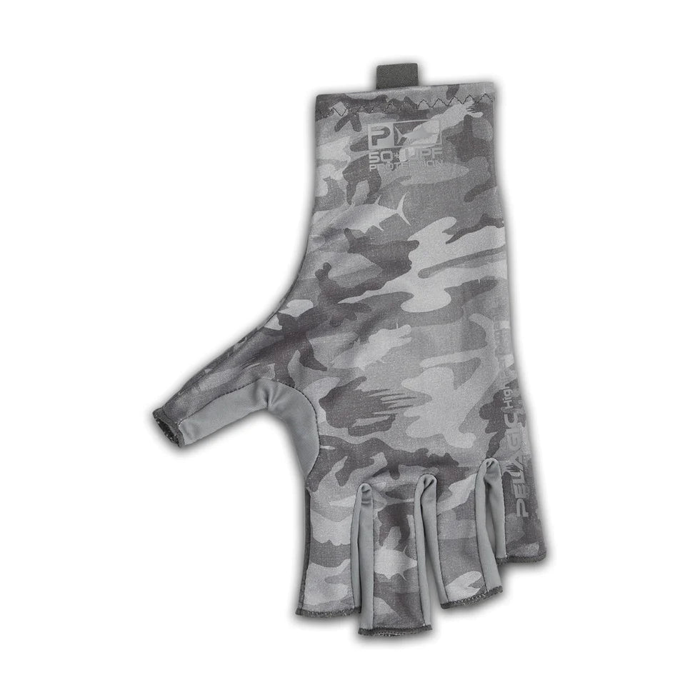 Sun Gloves Fish Camo Light Grey 1