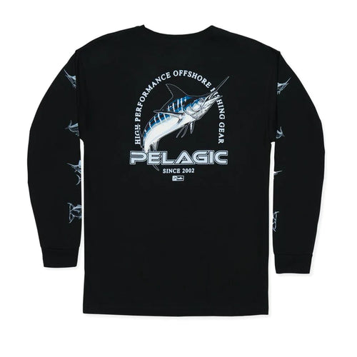 Deluxe Premium T-Shirt Flying Marlin Smokey Blue 1