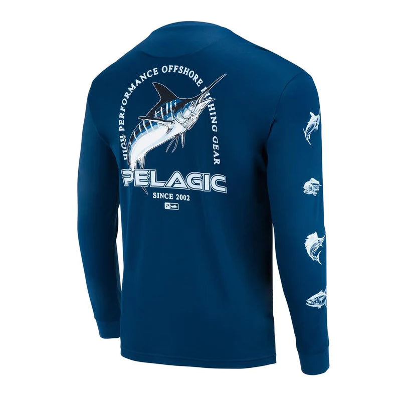 Aquatek Performance L/S Flying Marlin Navy – Pelagic Gear Africa®